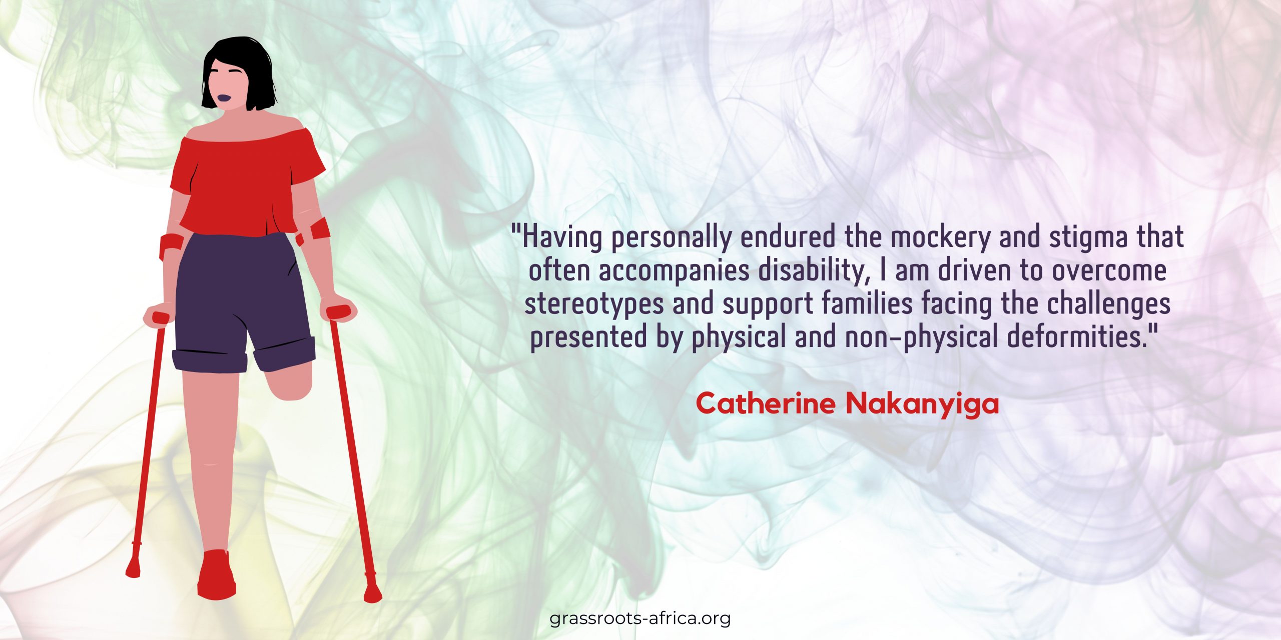 Banner with a quote from Catherine Nakanyiga